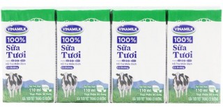 Thùng 48 Hộp Sữa tươi tiệt trùng Vinamilk 100% có đường 110ml