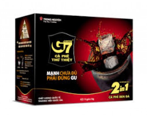 Cà phê đen hòa tan G7 2 trong 1 240g (16g x 15 gói)
